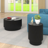 ZUN 19.9-inch H-shaped barrel coffee table, Nordic style, simple design, suitable for indoor and outdoor W1781P211087