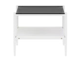 Set of 2 Rectangle End Table, Tempered Glass Tabletop with MDF layer, Modern Table for Living Room , W241P184250
