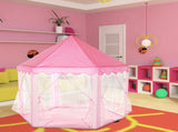 Foldable Princess Play Castle Tent for Girls, Large Space Playhouse with Breathable Mesh Doors, 29697047