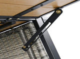 52.8"W Wicker Outdoor Grill Cart with Extended Plastic Wood Table Top, Rolling Kitchen Island on 51202977