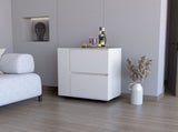 White 2-Cabinet Bar Cart B062P175067