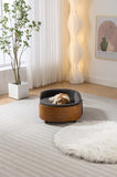 ZUN Scandinavian style Elevated Dog Bed Pet Sofa With Solid Wood legs and Walnut Bent Wood Back, W794125938