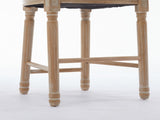 Solid Wood Bar stools Set of 2, Classic French Country Wooden Barstools with Upholstered Seating W1622P221395