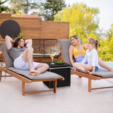 10 Gallon Cooler Side Table, Portable Ice Chest with Built-in Handle, Multifunctional Ice Cooler 42415193