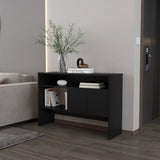 Black Console Table with Two Doors B062P252130