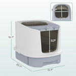 ZUN Cat Litter Box、Cat Litter Box Enclosure 54697067