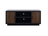 Aria 66 inch TV Stand for TVs up to 80 inches, No Assembly Required, Black and Walnut Finish B108P292258
