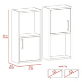 Oba 2-Pc Wall-Mounted Bathroom Medicine Cabinet with Open and Closed Storage B200P188845