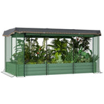 ZUN Green Raised Garden Bed with Crop Cage and Shade Cloth 90.5" W x 43.25" D x 43.25" H 89139716