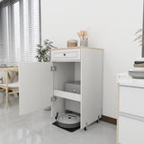 Robot Vacuum Stand Cabinet with Wheels, Sweeping Robot Storage Rack with Doors and Drawers, Side W282P296230
