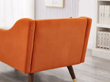 Modern Chaise Lounge Chair Velvet Upholstery W1097124940