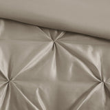 7 Piece Tufted Comforter Set Taupe King B03596864
