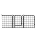 ZUN 16 Panels Heavy Duty Metal Playpen with door,31.7"H Dog Fence Pet Exercise Pen for Outdoor 48240040