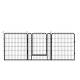 ZUN 16 Panels Heavy Duty Metal Playpen with door,31.7"H Dog Fence Pet Exercise Pen for Outdoor 48240040