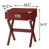 Red 1-drawer End Table B062P181372