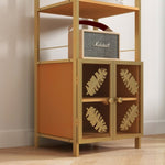 ZUN Tall Large Floor Storage Cabinet with Open Compartments and 2 Cabinets with Doors, Freestanding W2167P182272