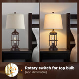 Table Lamp Set of 2 with USB Ports, Touch Control 3-Way Dimmable Bedside Lamp with 2 LED Night W3355P323240