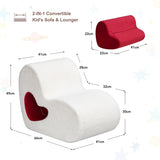 Toddler Chair,Comfy Cuddly Kids Chair with Heart-shaped Novel Design Pillow,Children's Chairs W1889P337605