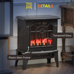 ZUN 750W/1500W 18 inch Electric Fireplace Heater-black （Prohibited by WalMart） 74207341