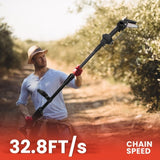 3-in-1 Cordless Electric Pole Saw & Mini Chainsaw & Grass Trimmer Kit with Adjustable Length 2Pcs 17963644