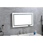 ZUN 40x28 Inch LED Bathroom Mirror with Frontlit and Backlit, Wall Mounted Vanity Mirror with Smart 64246529