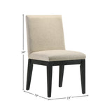 Beige and Black Padded Side Chair B062P209256