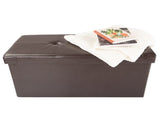 30-inch Faux Leather Folding Storage Ottoman with Removable Bin 45960742