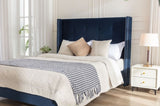 Peyton Upholstered Queen Bed / 54" High Headboard / Traditional Hand Buttoned Tufting / Nailhead B083P152028