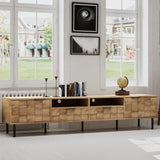 Mid Century TV Stand 2 Drawers, Media Console Table for TVs up to 85'', Entertainment Center N710P193724P