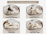 Giant Bean Bag Couch for Adults, Ultra Soft Fluffy Loveseat Bean Bag Sofa, Oversized Chase Lounge 23011521