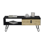 ZUN Huna Coffee Table with Hairpin Legs and Ample Storage Drawer B200P173213