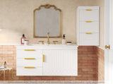 Wall Mounted Floating Cabinet, 12inch Side Cabinet with Drawers, Mutifunctional Cabinet for N710P324099K