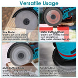 Cordless Mini Angle Grinder- 2x12V 1100mAh Batteries , 19000RPM Motor, Air Vents for Heat 87962141