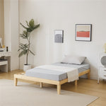 ZUN Basic bed frame solid wood color Full 197.2*136*30.5cm wooden bed 01801680