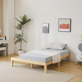 Basic bed frame solid wood color Full 197.2*136*30.5cm wooden bed 01801680