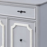 Grey 2-door Accent Cabinet with 1 Drawer B062P185706
