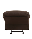 Chocolate Glider Recliner with Pillow Top Armrest B062P215430
