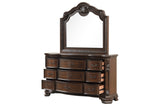 Traditional Style 9-Drawer Dresser With metal drawer pulls Made with Wood in Dark Walnut B009P225186