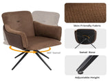 360&deg Swivel Home Office Desk Chairs Set of 2,Dining Chairs Arm, Upholstered Bedroom Chairs W757P304241