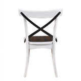 ZUN 2 Pieces Set Dining Side Chair Rustic Modern Farmhouse Design Retro Design With Metal X Design W2537P211113