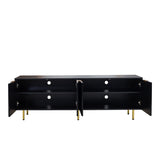 ZUN Modern warm Black TV cabinet for 80 inch TV Stands, for Living Room Bedroom W331P195807