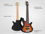Full Size GIB 6 String H-H Pickup Electric Bass Guitar Bag Strap Pick Connector Wrench Tool Sunset 49547544