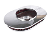 12 x 2'' Oval Air Cleaner Super Flow Washable Element Red for Chevy Ford Classic 5-1/8 Carb Neck 4 74243879