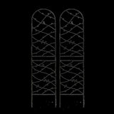 2 Pack Metal Garden Trellis 86.7" x 19.7" Rustproof Trellis for Climbing Plants Outdoor Flower W1586P268066