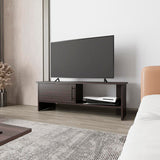 Rock Point Entertainment Center with a Door and Open Storage, Stained Walnut B128P263718