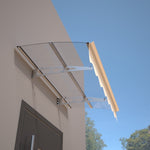 ZUN DA5934C Series Door Window Awning Canopy Made of 0.137Inch Thick Crystal Solid Polycarbonate Sheet W2205P179826