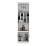 ZUN Kevil 71-Inch Tall Bar Cabinet 5-Tier Modern Bar Cabinet with Glass Holder Stemware Rack, Wine B200P188836