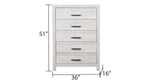 ZUN Modern Style 5-Drawer Chest Made with Wood in Gray B009P152659