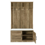 Wood Coat Rack, Storage Shoe Cabinet, with Clothes Hook, with Sponge Pad Product, Multiple Storage 03980719