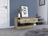 ZUN Tulip Storage Bench, Two Drawers, Two Shelves B128P148981